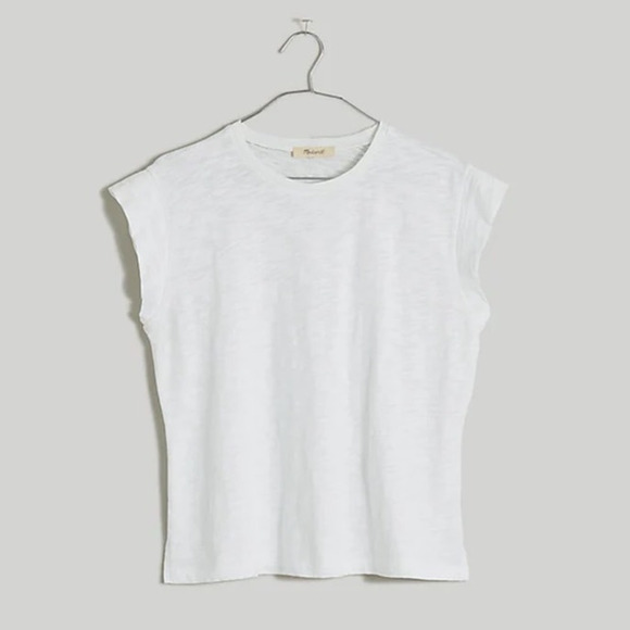 Madewell Slub Crewneck Cotton Casual Muscle Tee US Women's XXS New - Picture 1 of 7